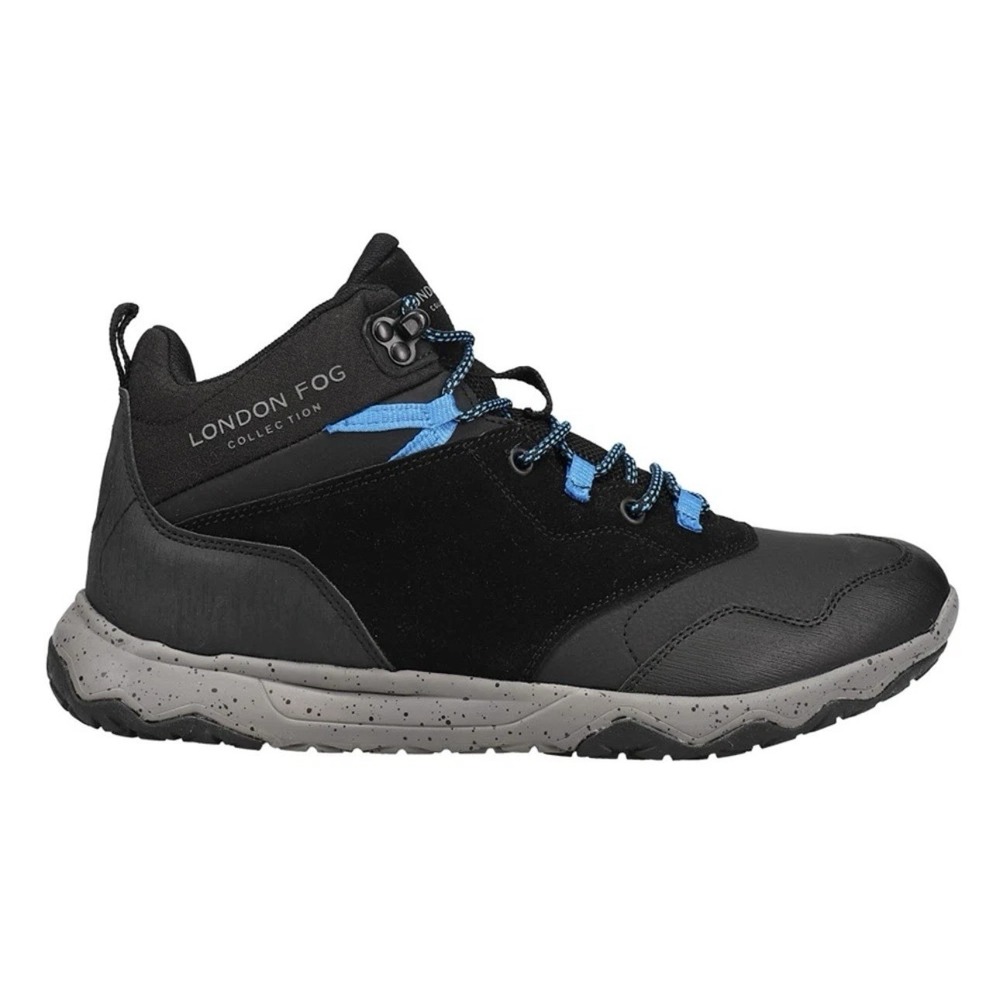 Size 13 London Fog Collection Isaac Black & Blue Sneakers Shoes CL30338M